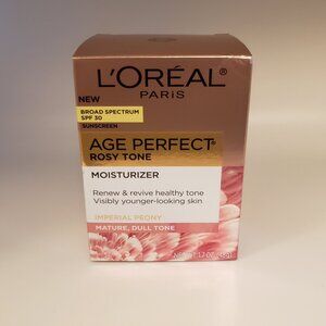 L'Oreal Age Perfect Rosy Tone Moisturizer Imperial Peony SPF 30 1.7 oz Brand NIB